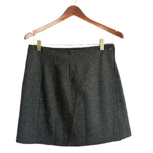 Vintage United Colors of Benetton Gray Wool Blend Miniskirt Made in Italy